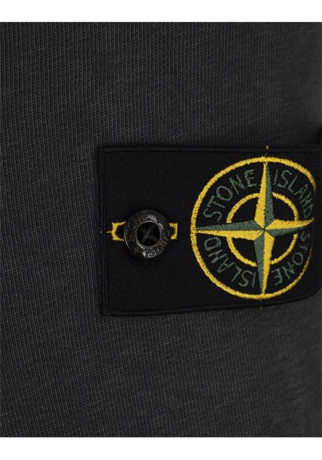 Felpa Full Zip Antracite In Pile Di Cotone Malfilé Con Effetto OLD STONE ISLAND | K1S156100022-S0060V0165